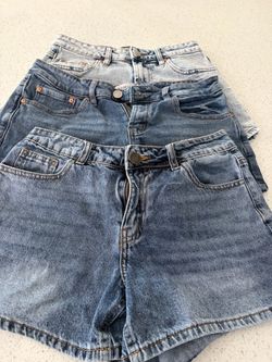 Lot of 3 Women's Denim Jean Shorts