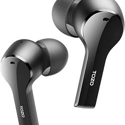 TOZO T9 True Wireless Earbuds Environmental Noise Cancellation 4 Mic Call Noise Cancelling Headphones Deep Bass Bluetooth 5.3 Light Weight Wireless Ch