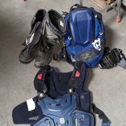 Chest Protector, Forma Boots, Ogio Husqvarna Backpack, Leatt Goggles