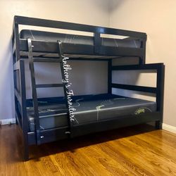 Twin Bunk Bed With Mattresses 
