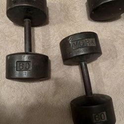 York 60lbs Dumbbells 
