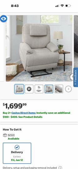 Recliner Power sleeep & lift recliner