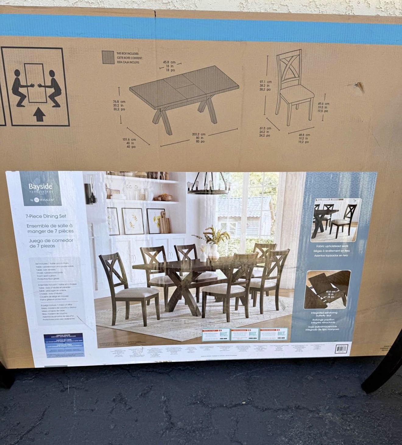 Westen Dining Table with 6 Chairs – Brand New, $800 (Retail $1,250+)