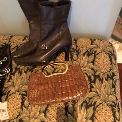 Booties 9&clutch