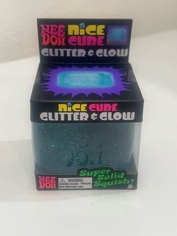 Needoh nice cube blue glitter and glow