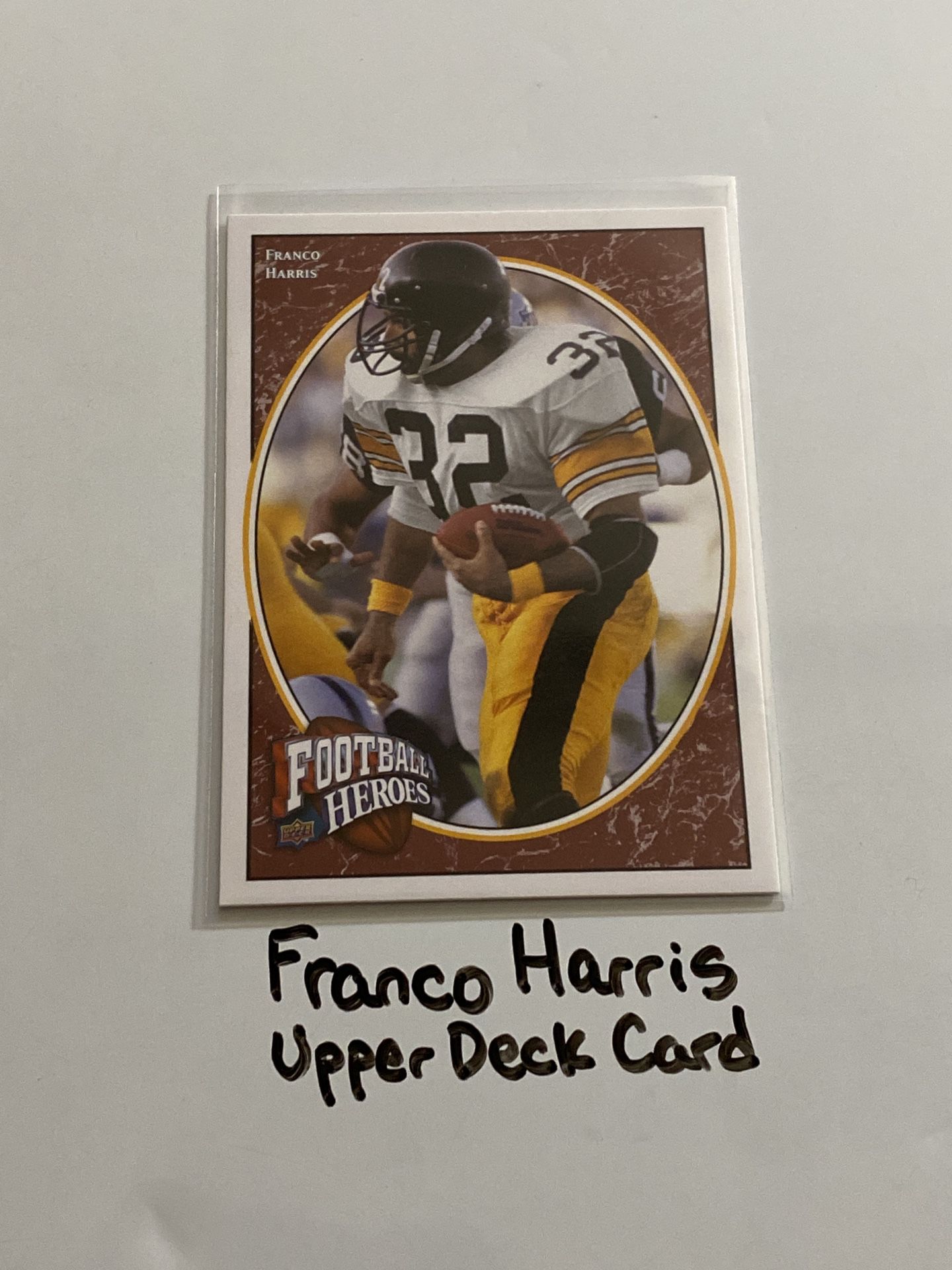 Franco Harris Pittsburgh Steelers Hall of Fame RB Upper Deck Card. 