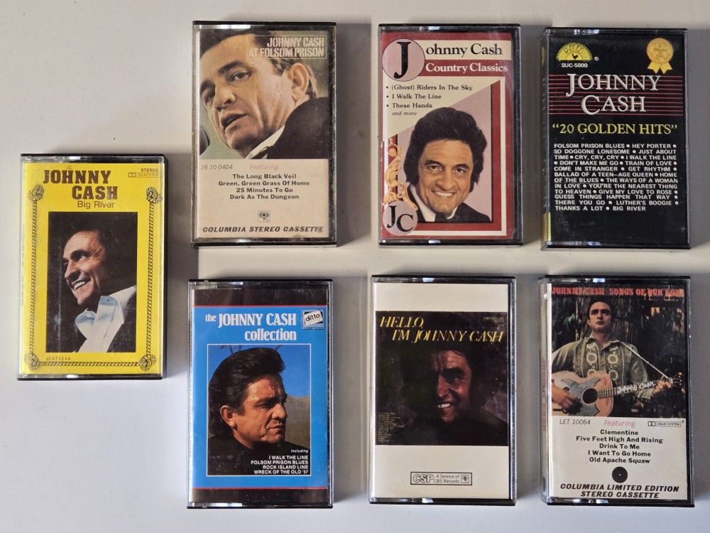 Lot Of Original Johnny Cash Cassette Tapes