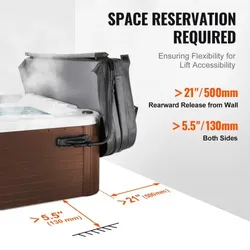 VEVOR Hot Tub Cover Lift, Spa Cover Lift, Height 31.5" - 41.3" Width 69" - 100.5" Adjustable, Installed on Both Sides at the Top, Suitable for Various