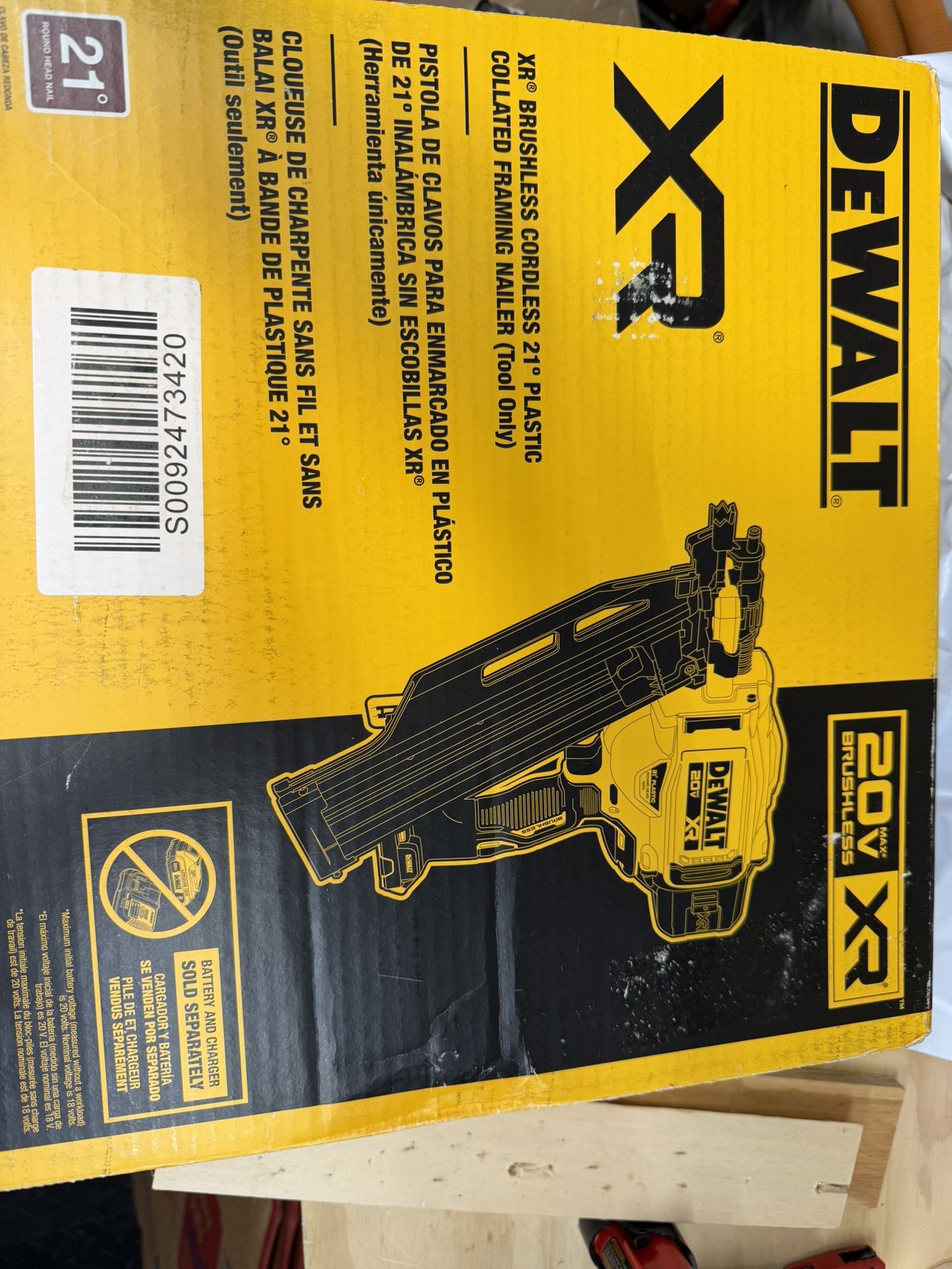 Dewalt DCN920B 21 Degree Framing Nailer