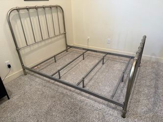 Full Size Metal Bed Frame with Headboard and Footboard
