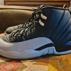 Air Jordan 12 Retro Men Size 12 Black Wolf Grey