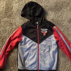 Boys Zip Up Sweatshirt Hoodie, Chicago Bulls Basketball 