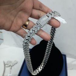 White Gold With  Real  Diamonds