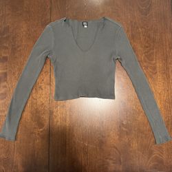BDG (Urban Outfitters) Charcoal Long Sleeve Croptop