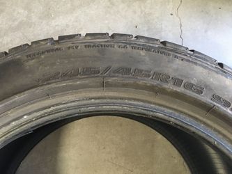 245/45R16 One Bridgestone Potenza Tire With 85% Tread