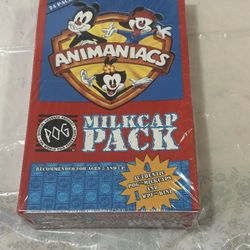 POG Animaniacs - Factory Sealed Box 24 Packs Milk Cap Game  - VERY RARE - 1995