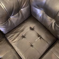 Brown leather Couch 