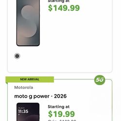 Galaxy S25 and the moto g power