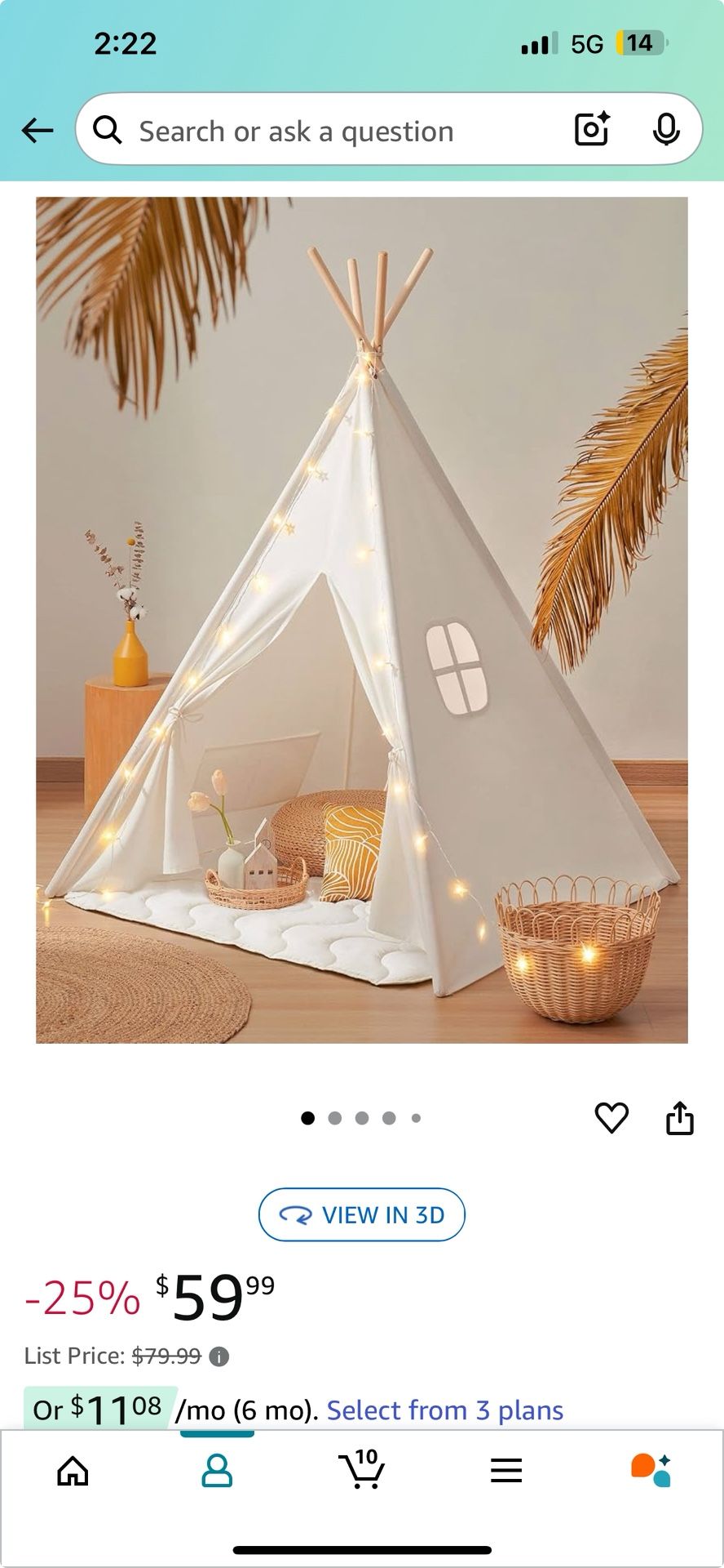 Toddlers &kids Tent & Rig ///// New