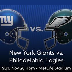 TODAY!! NY Giants vs PHILADELPHIA EAGLES 