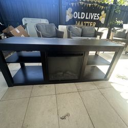 Tv fireplace stand