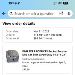 Dog Car Seat For Small To Medium Dog