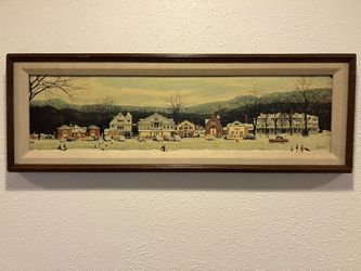 Norman Rockwell “Main Street Stockbridge, 1967” Canvas Reproduction 