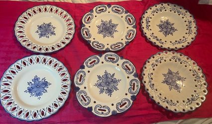 Lace style large decor plates