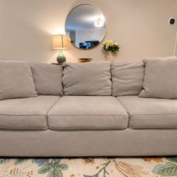 Macy’s Radley 86” Fabric Sofa – Heavenly Chrome Beige
