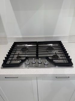 Whirlpool 4-Burner Stainless Steel Gas Cooktop