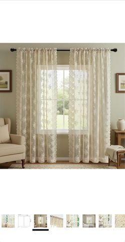 Sheer Beige Curtains