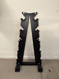 Vertical Dumbbell Stand, Holds 5 Sets 30-50 lb, Space Saving