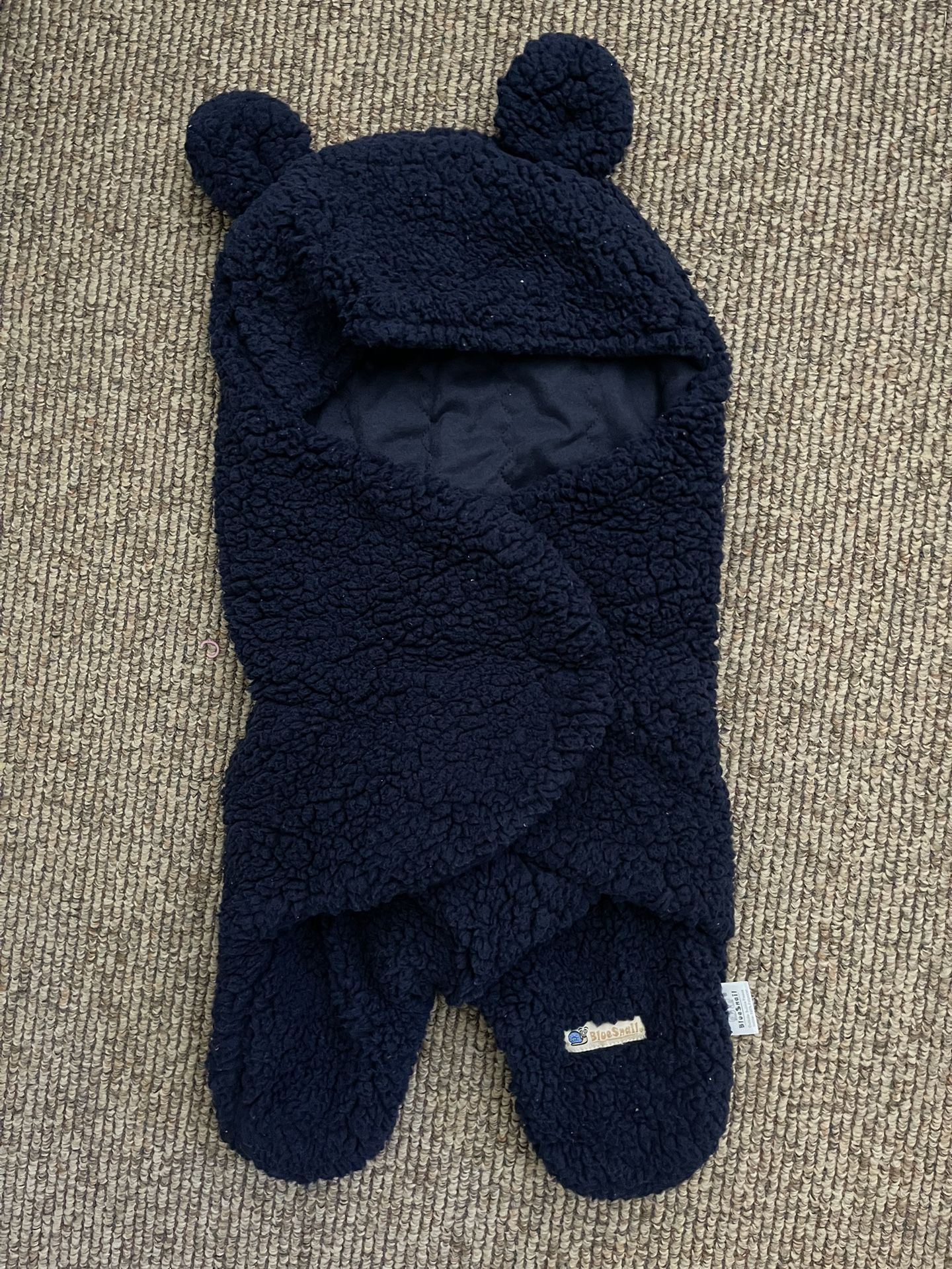 Blue Snail Receiving Blanket