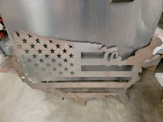 United States Map / Flag - Metal Wall Art With LED Lights On Back