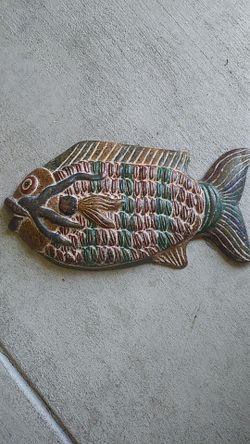 Handcrafted Ceramic Fish with wall hook