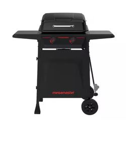 Megamaster 2-Burner Propane Gas Grill in Black