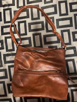 Rust color shoulder purse