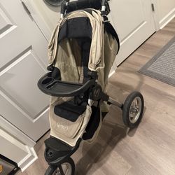 Tan & Black City Elite Jogging Stroller, Large Stroller. 