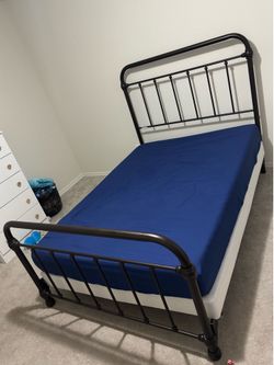 Full size headboard and footboard metal