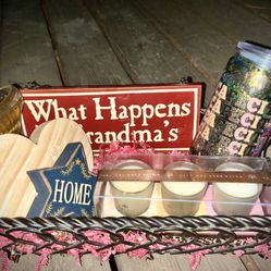 “WHAT HAPPENS AT GRANDMA’S STAYS AT GRANDMAS” Basket