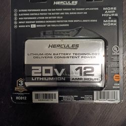 Hercules 20v 12 ah extreme performance