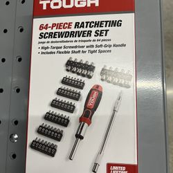 Screw Driver Set Ratcheting 64 Piece 