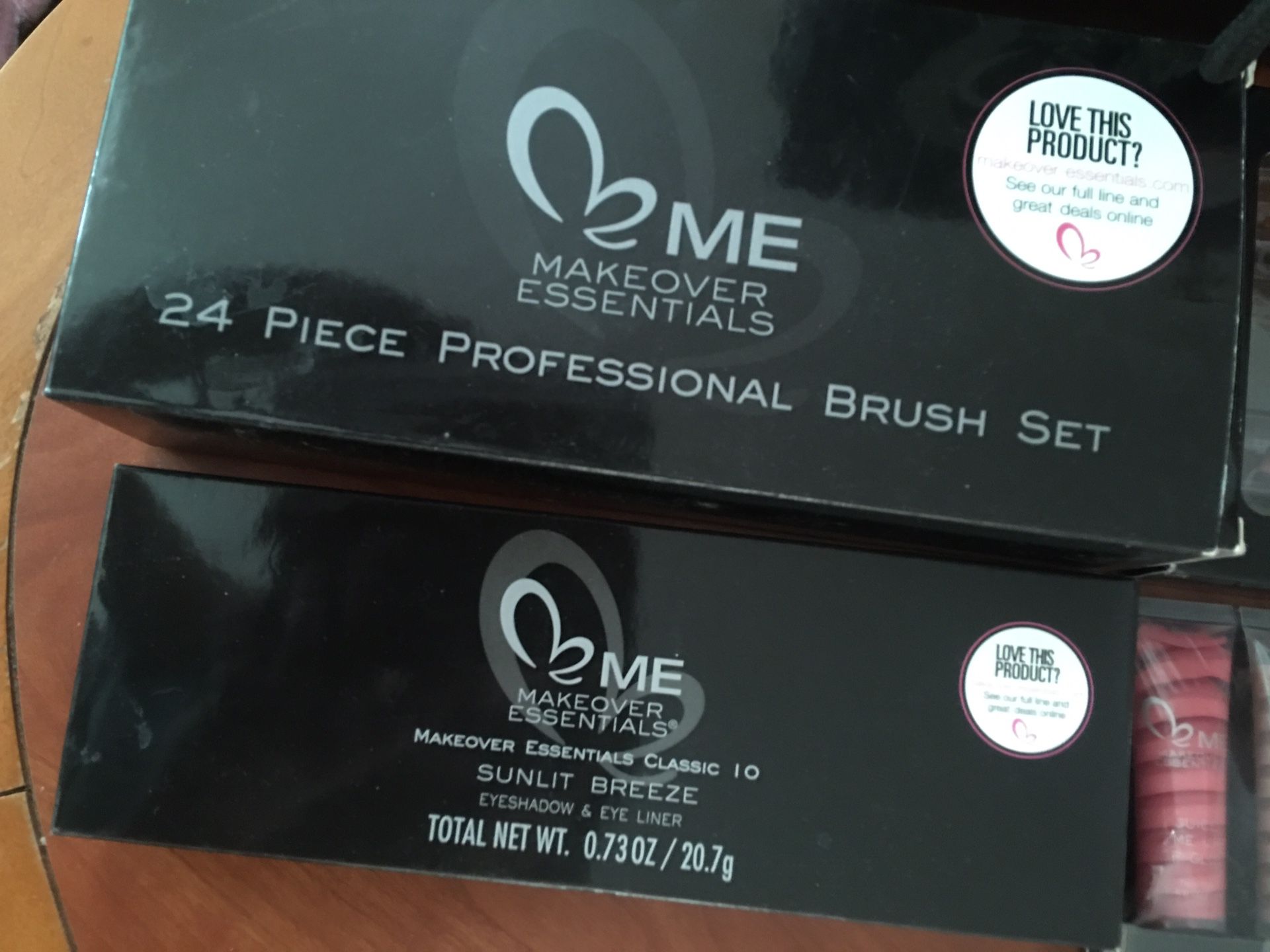 Makeover Essentials makeup and brushes