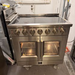 Forno Electric Slide In Range 36”Inch French Door Stainless Steel 