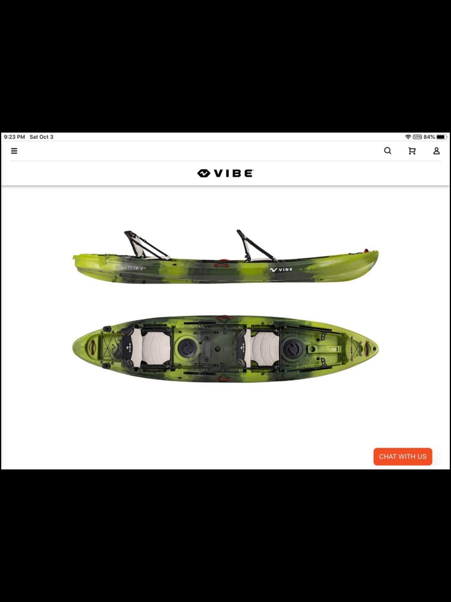 Photo Vibe Yellowfin 130T Fishing and Recreational Kayak