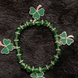 Saint Patrick’s Crystal Bead Stretch Bracelet $6