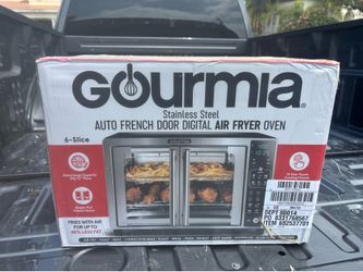 Gourmia Stainless Steel French Door Digital Air Fryer Oven New