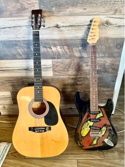 Acoustic Guitar + Electric Guitar Bundle - Great for Beginners