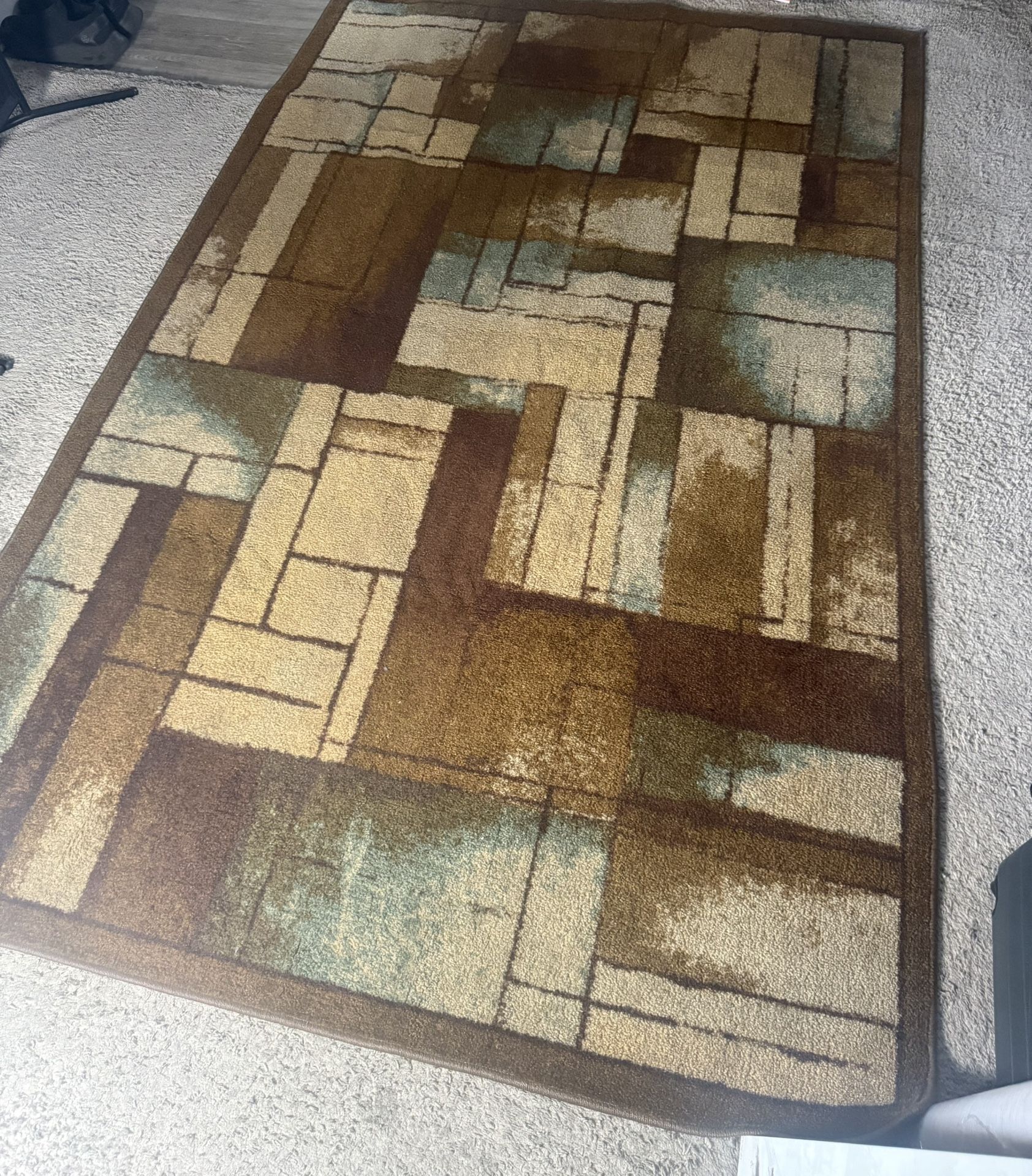 Design Pattern Area Rug 94inLx60inW Large Rug