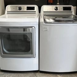 LG 27 INCH TOP LOAD SMART WASHER & 27 INCH SMART GAS DRYER